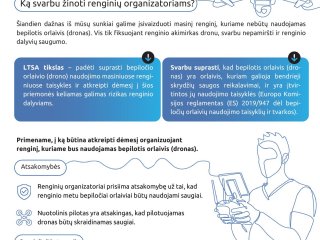 Bepiločiai orlaiviai masiniuose renginiuose. Ką svarbu žinoti renginių organizatoriams?
