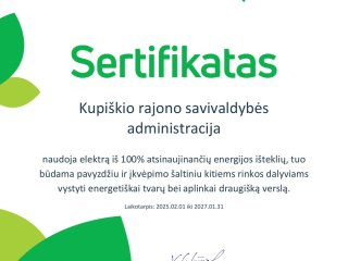 Kupiškio rajono savivaldybės administracijos informacija